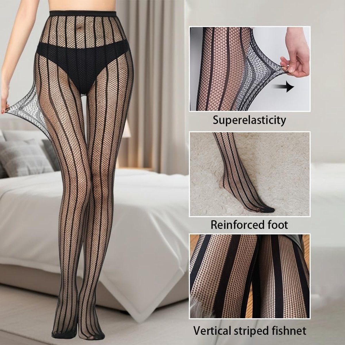 2 Paar Dames Netpanty met Patroon - Transparante Jacquard Maillot, Elastische Fashion Tights voor Feest en Dagelijks Gebruik