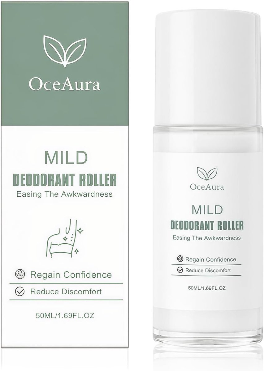 Deodorant Roller zonder Aluminium voor Mannen en Vrouwen - Bescherming tegen Lichaamsgeur, Zweetvlekken en Langdurige Frisse Geur - 50 ml