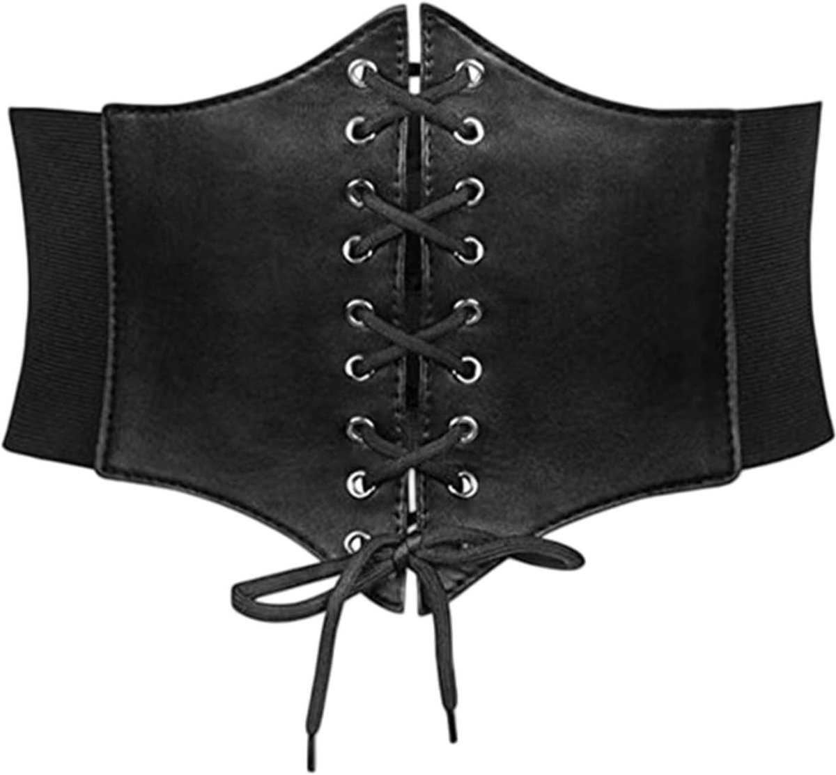Dames Korset met Kruissteek Strikontwerp, Verstelbare Slanke Taille, Knopsluiting voor Halloween en Carnaval