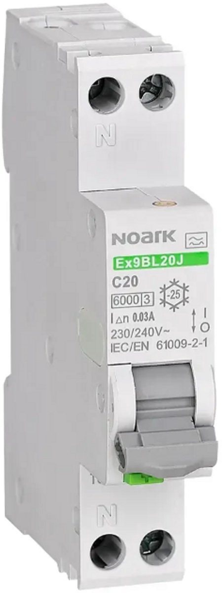 Noark aardlekautomaat B40 1P+N 30mA Type A (117477)