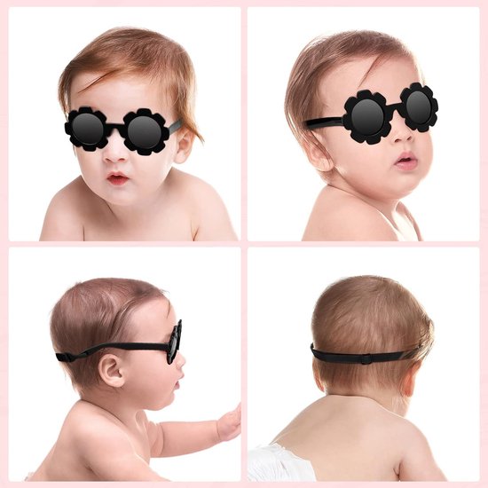 Babyzonnebril met Strap voor Meisjes en Jongens, Polaroid UV400 Bescherming, Zachte Siliconen Montuur, Vouwbare Zonnebril voor Peuters van 6 Maanden tot 2 Jaar — afbeelding 4