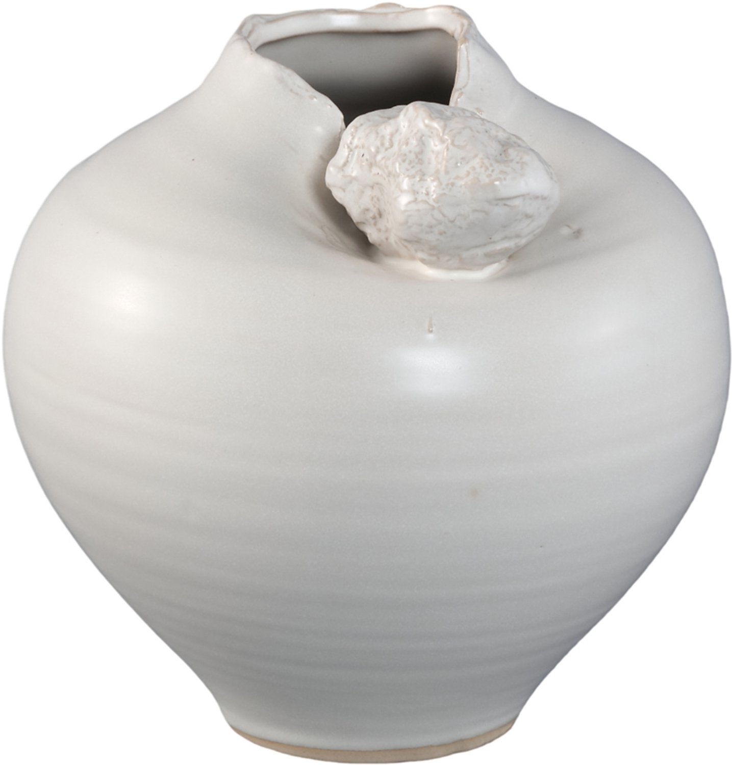 PTMD Marvie Brown Ceramic Vase With Stone Bruin