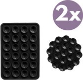 xoxo Wildhearts telefoonsticker Bundel - 2x Stick On Me sticker - Selfiesticker TikTok - Zuignap telefoonhoes telefoon sticker - Sticky sticker - Octobuddy Popsocket - Telefoonhouder - Vierkant en rond - Zwart