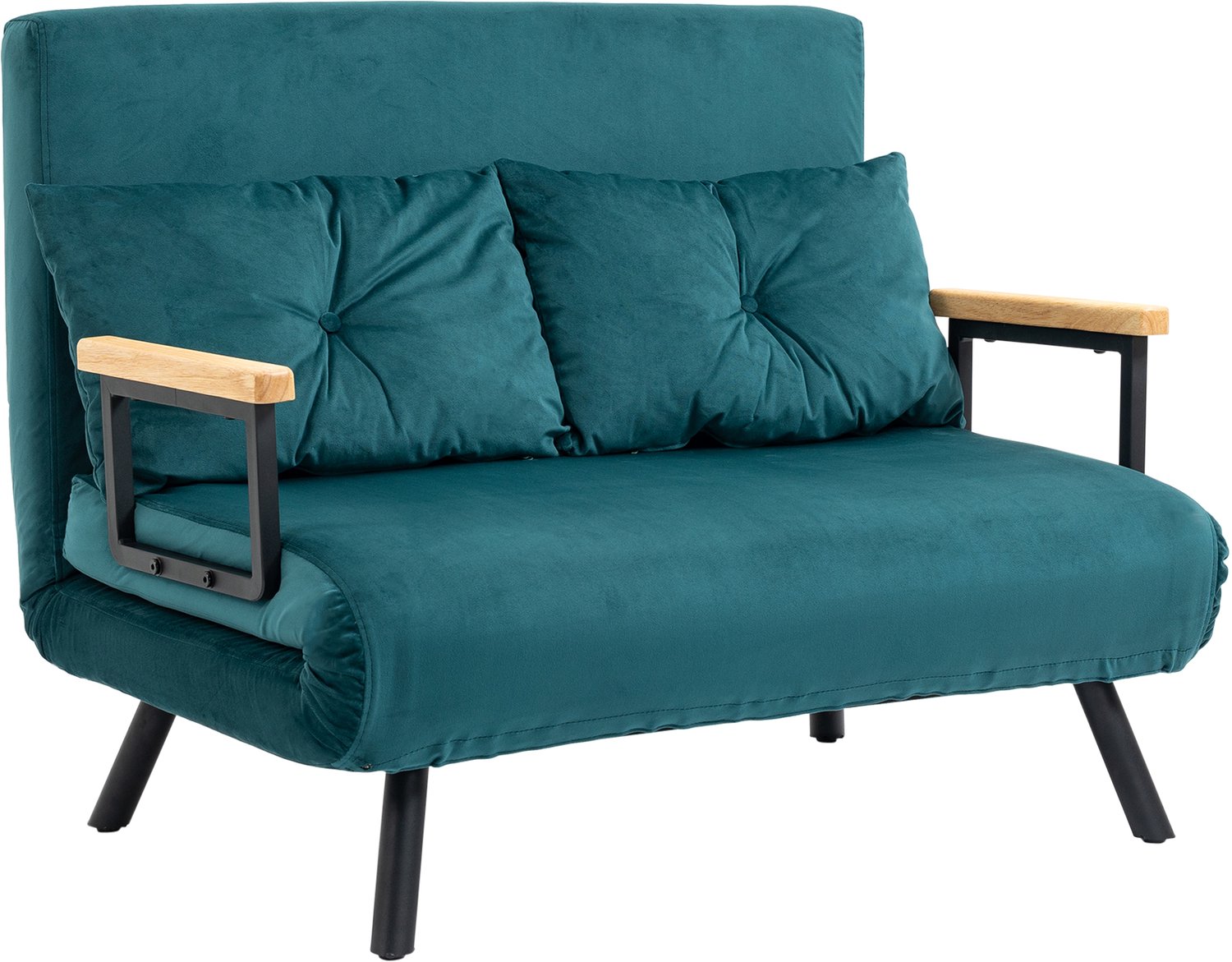 HOMCOM slaapbank - polyester - 102x73x81cm - eendengroen