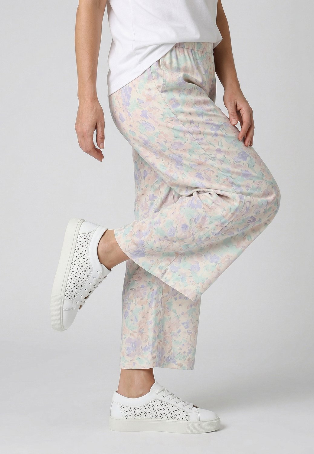 Witte Sneakers - Natuurlijk Leer - Geperforeerd