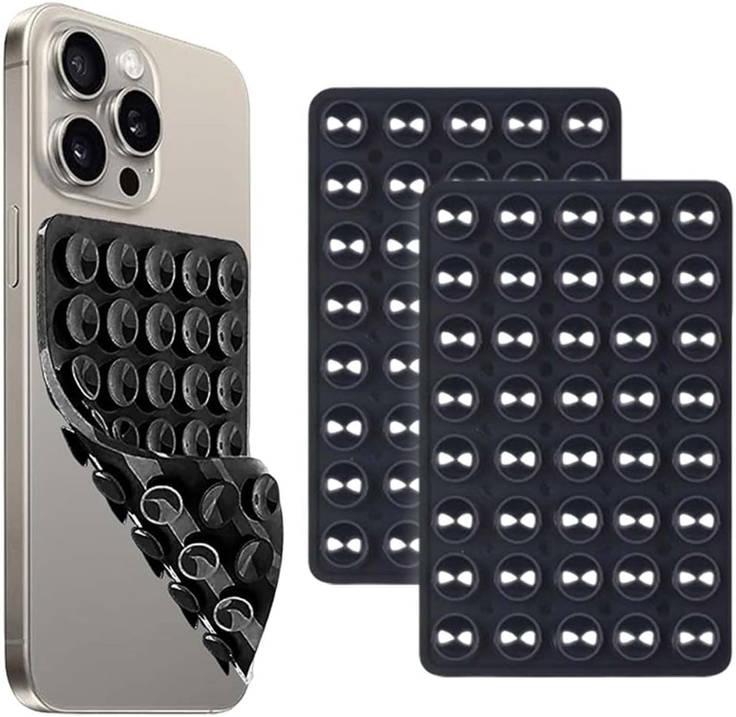 Houder met zuignap 2 stuks - vierkant - siliconen - antislip, ideaal voor een stevige grip - ServiceTopper