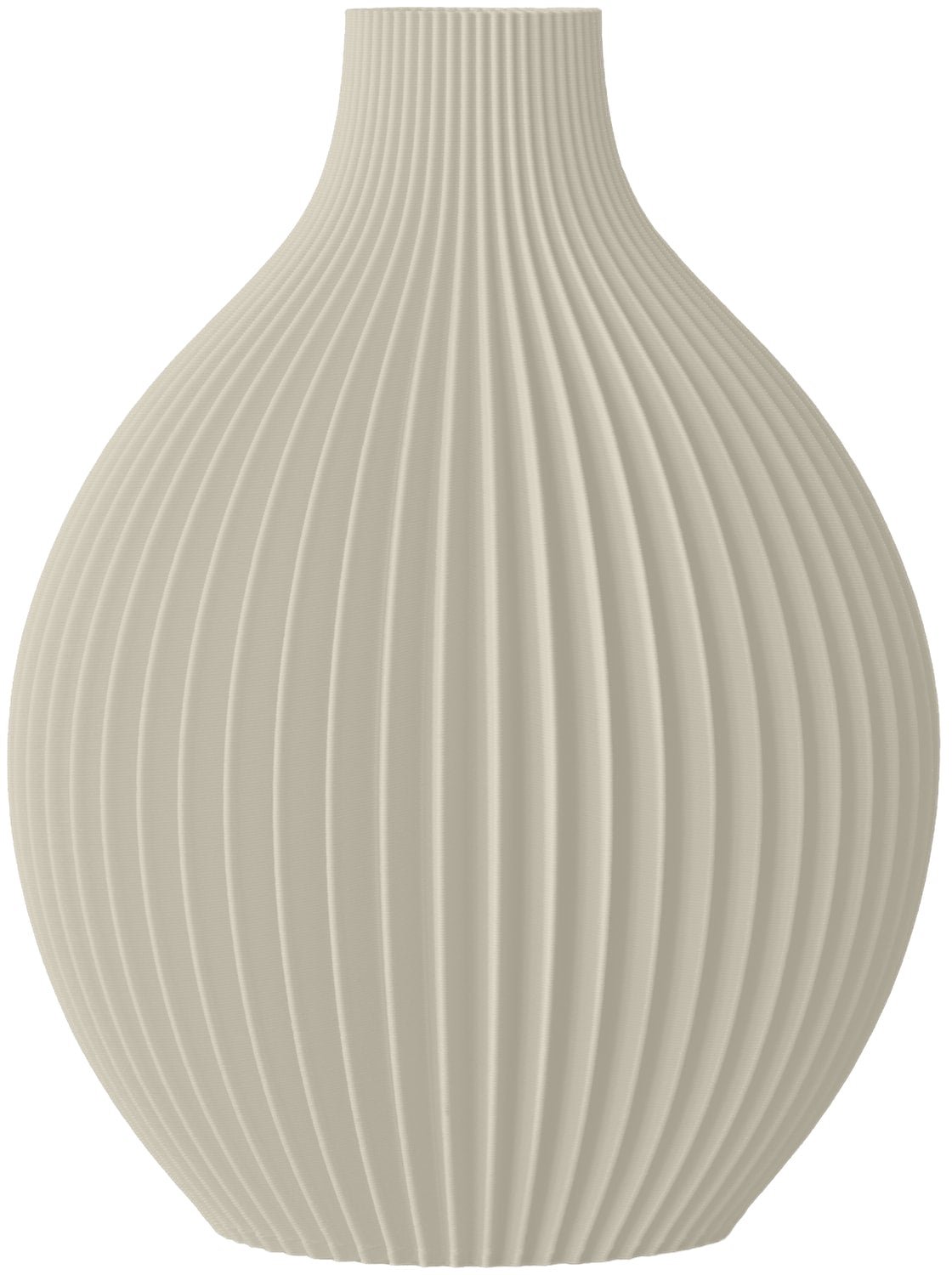 Layvo JALEN Vaas - Crème - D20 x H25 cm - droogbloemen vaas - japandi - gerecycled plastic