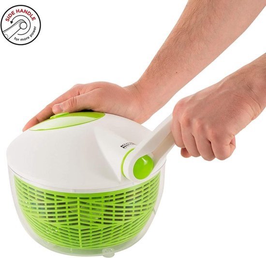 Saladecentrifuge 21 cm - Keukenaccessoire om groenten en kruiden te drogen — afbeelding 3