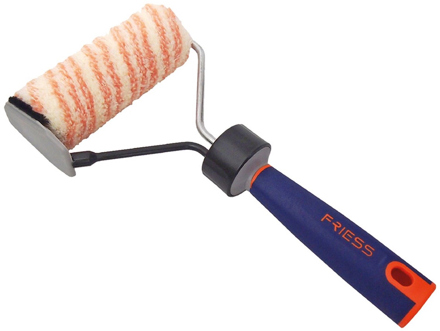 Friess EasyLiner Kantenroller 12 cm - Verfroller Compleet met Beugel en Afschermplaatje - 100% Polyamide - Geschikt voor Hoeken en Scherpe Afscheidingen - Vrijwel Elke Ondergrond