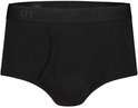 Zwarte Ten Cate slip met gulp en een elastische tailleband voorzien van het Ten Cate logo.