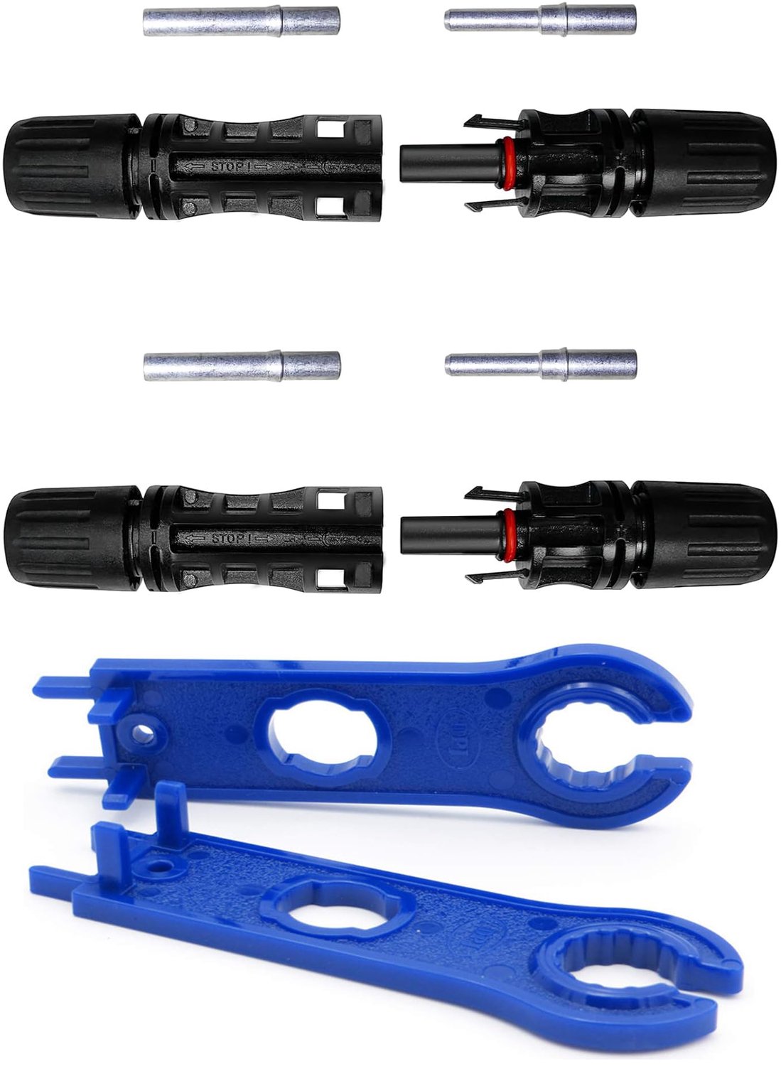 Zonne-stekkerkit 50 A - Plug & play - Compatibel met zonnekabels 2,5 mm²/4 mm²/6 mm² - Eenvoudige installatie - Vemera