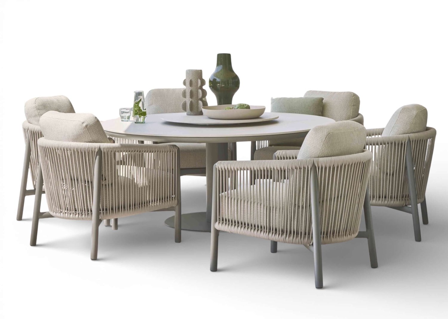 Apple Bee Melville Table Low Dining Ø160 cm - Grey Sintered Stone