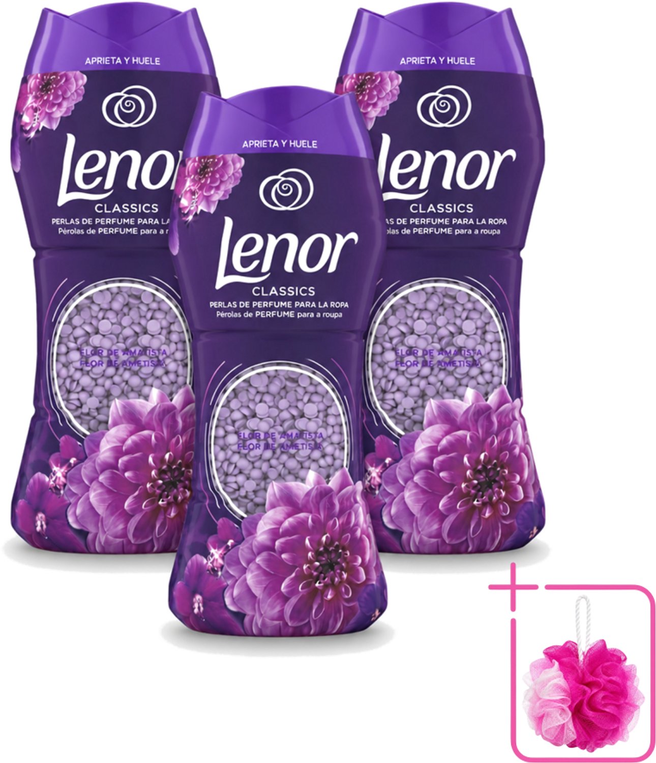 3 x Lenor Unstoppables – Geurbooster – Amethyst – 210 g - Bulkverpakking - Geurbooster was - Douchemop - Wasgeur