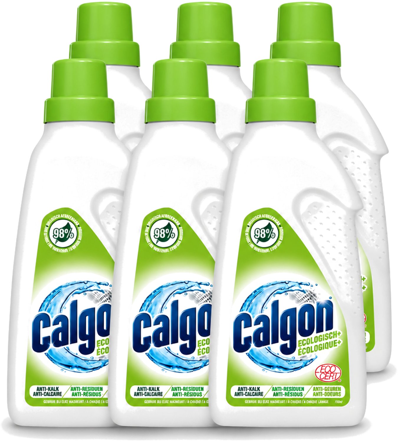 6 x Calgon - Wasmachinereiniger - Gel - 750ml - 15 Wasbeurten - Voordeelverpakking - 6 stuks