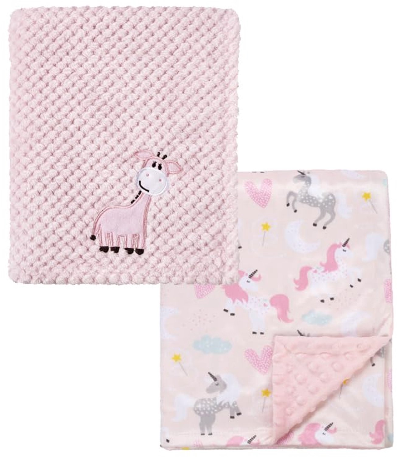 Set van 2 Schattige Baby Dekens van 75x100cm