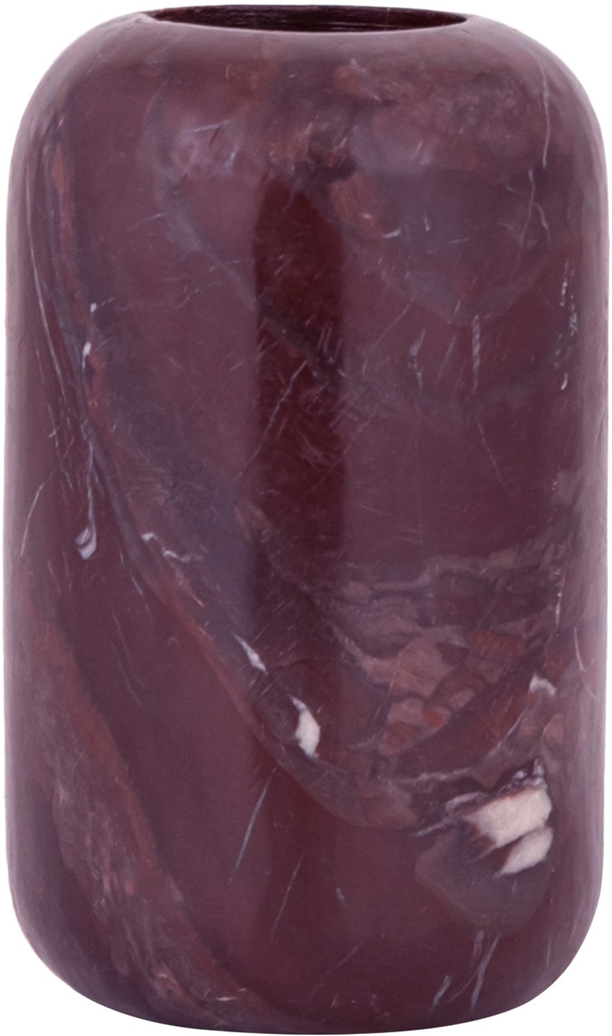 PTMD Eris Burgundy Marble Pillar Candleholder Bruin