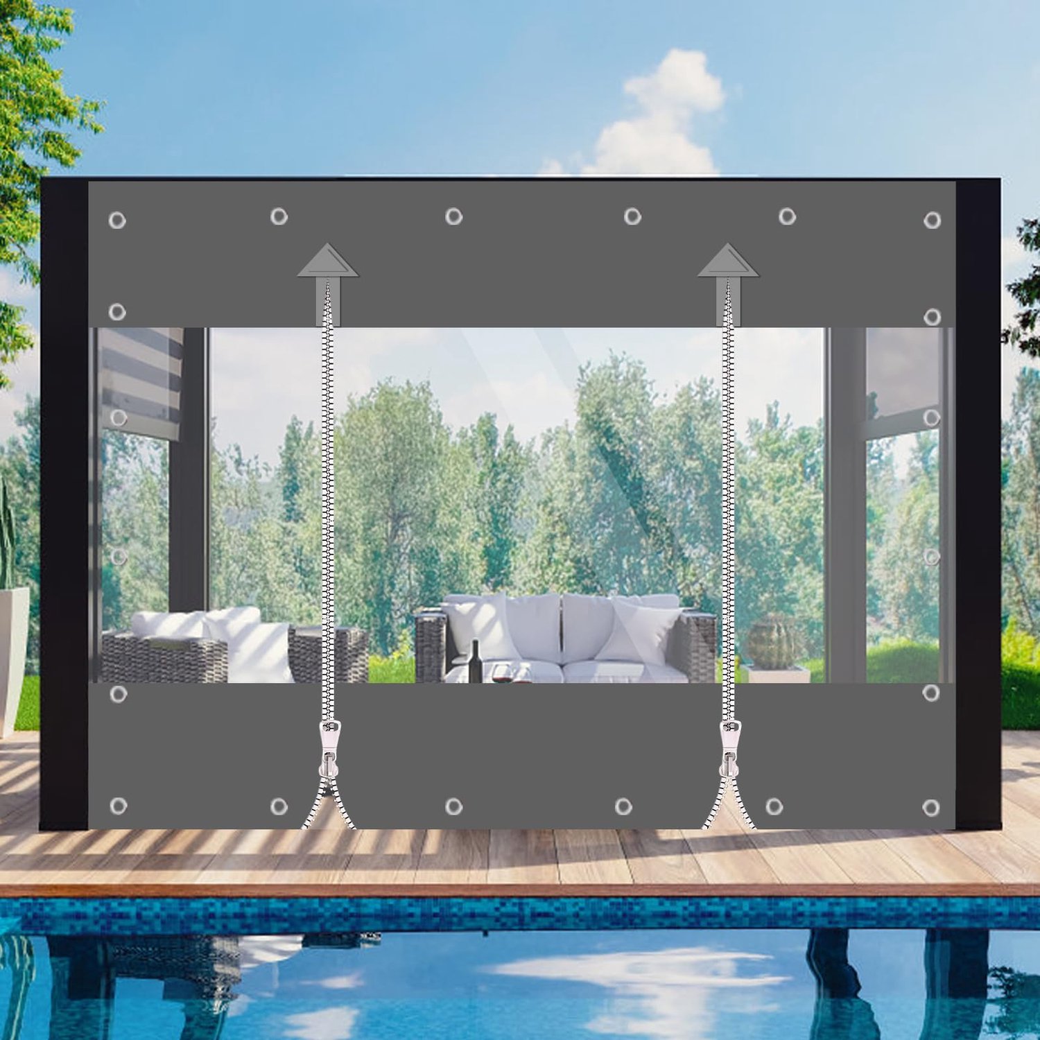 Waterdichte PVC Afdekzeil met Ritssluiting voor Buiten