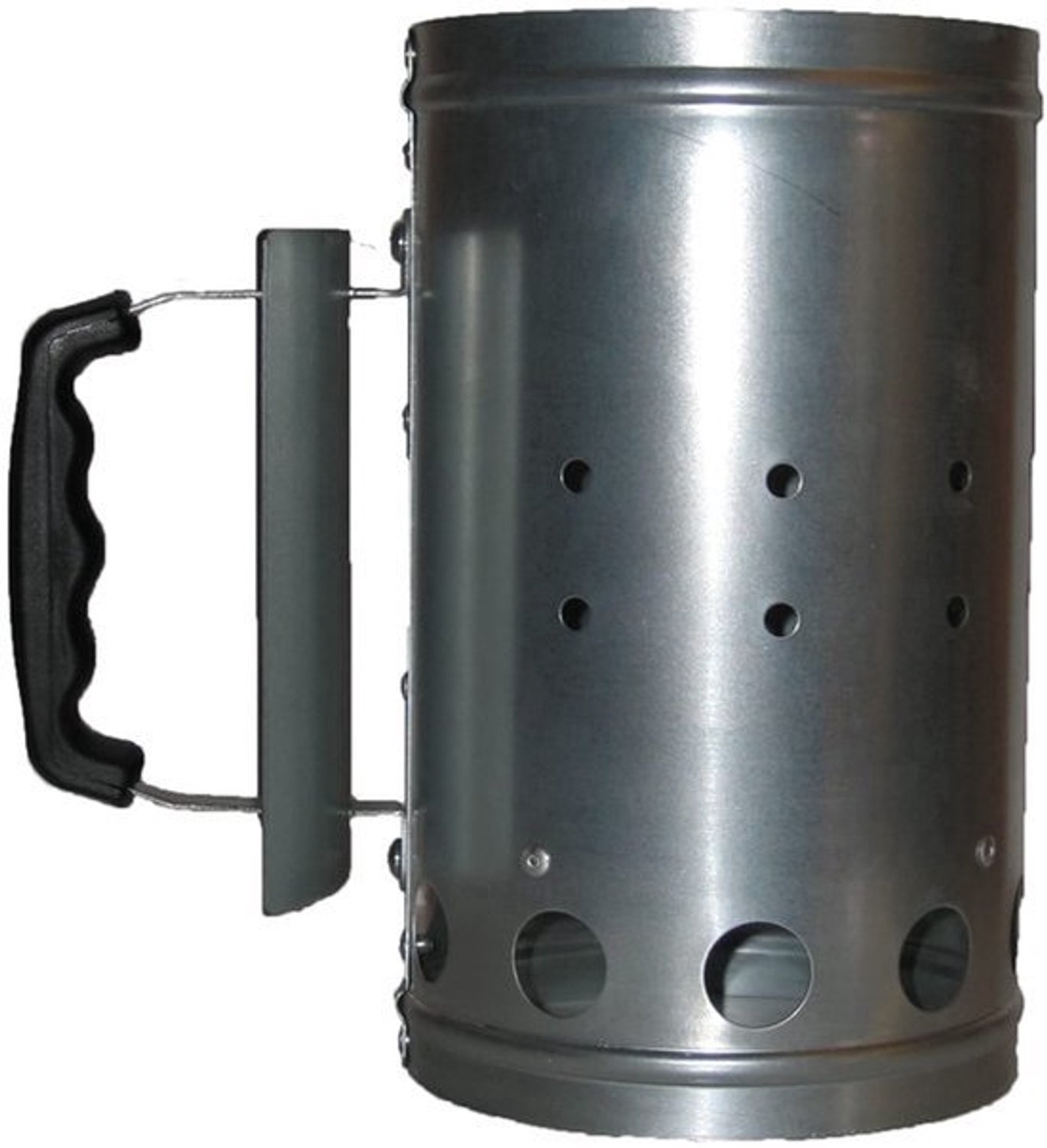 Houtskoolaansteker, schoorsteenstarter, barbecue-grillaansteker, grill-starter, grill houtskool-ovenaansteker, houtskoolstarter (zilver)