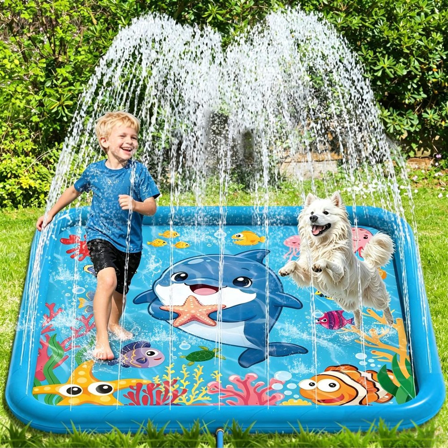 Opblaasbare Sprinkler Mat voor Honden en Kinderen 170 cm