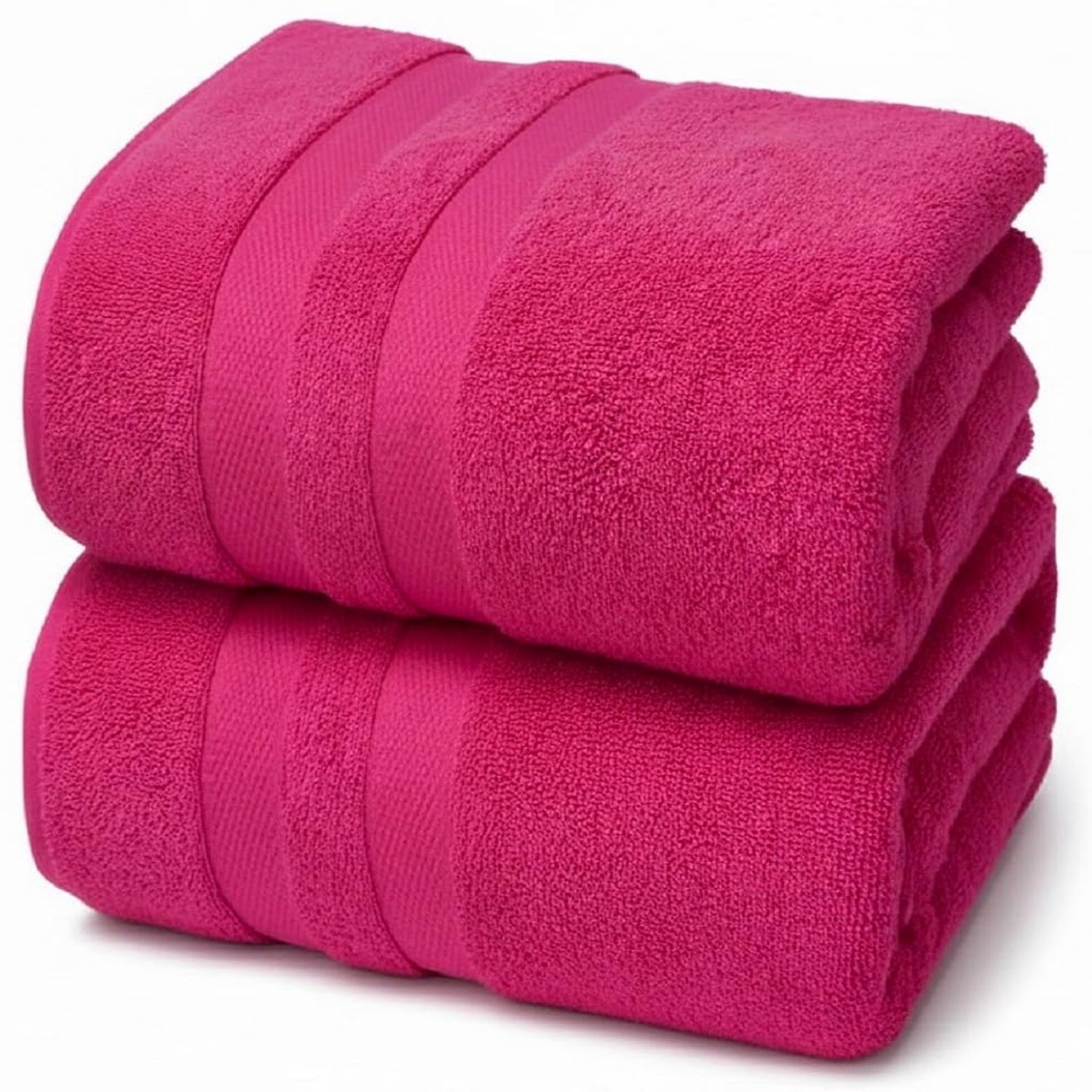 Badlakenset van 2 - 100% Egyptisch Katoen 550gsm - Roze - Super Zacht en Sneldrogend