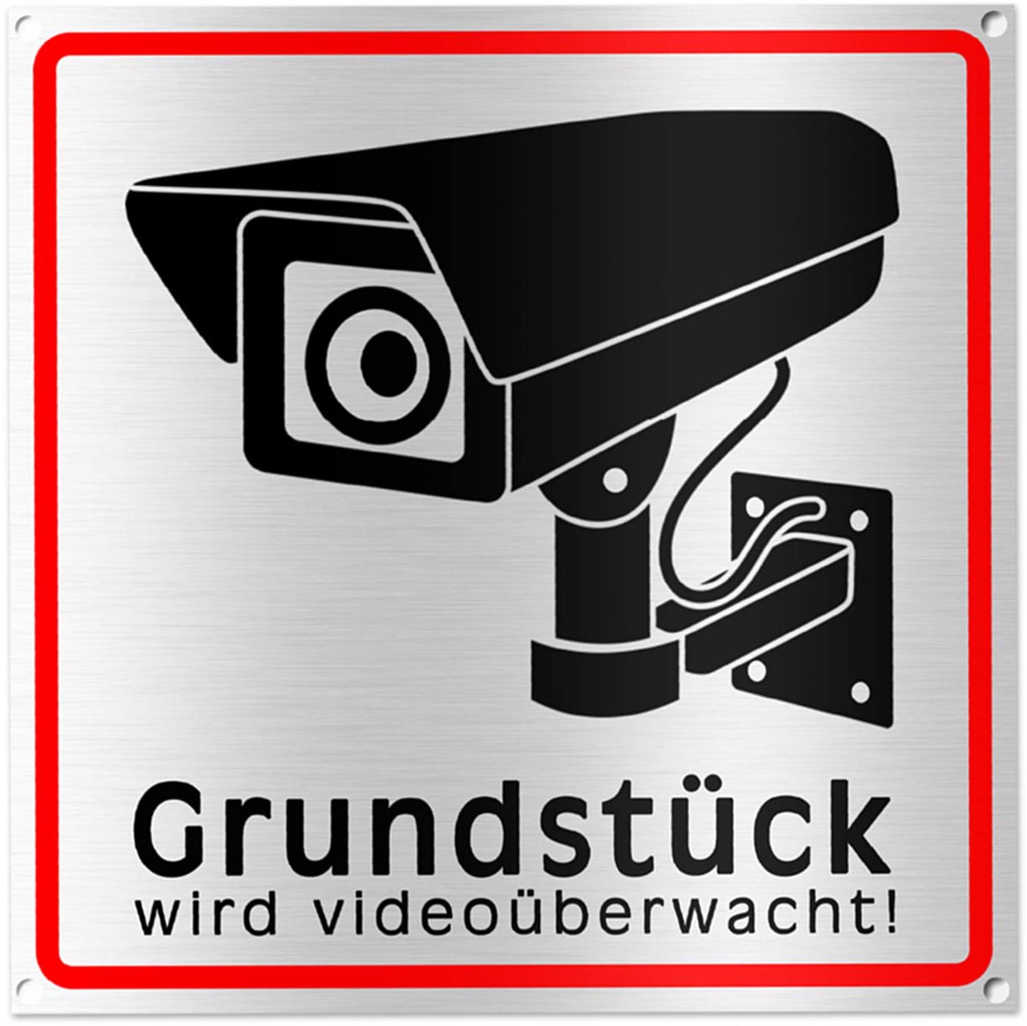 Video Surveillance Waarschuwingsbord - Aluminium 15x15 cm