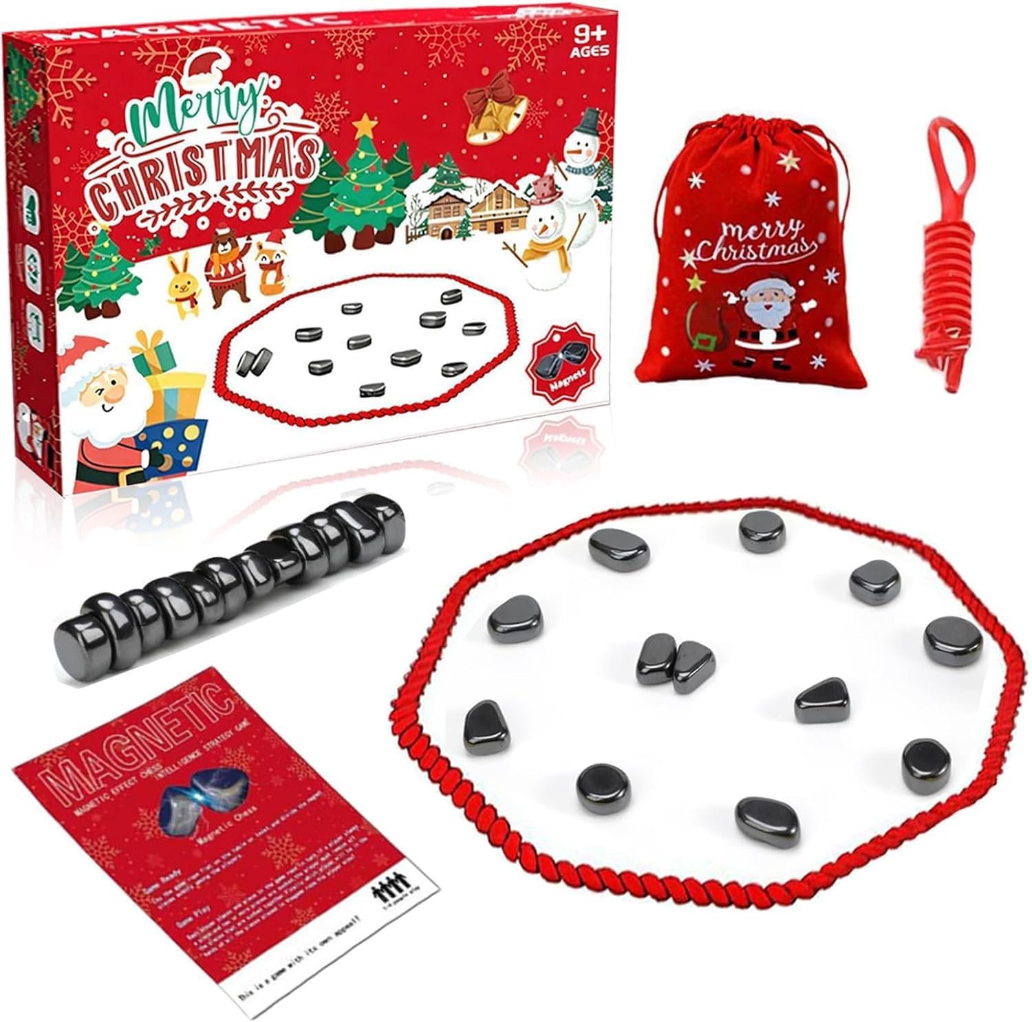 Adventskalender 2026 - Magnetisch Schaakspel - 20 Magnetische Schaakstukken - Draagbaar Bordspel - Strategisch Tafelspel - Kerstcadeau voor Kinderen en Volwassenen