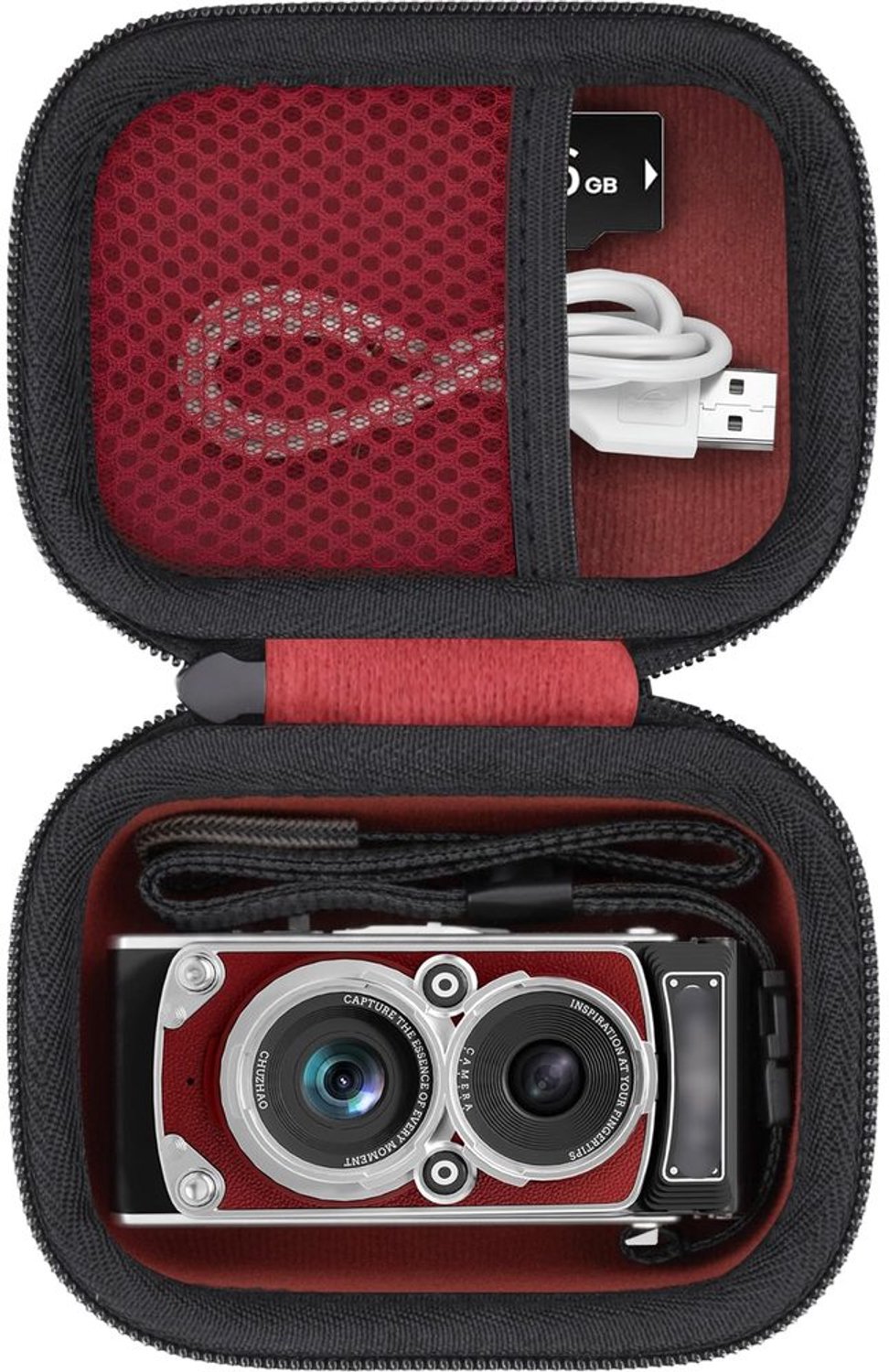 Harde Opbergtas voor Retro Digitale Camera