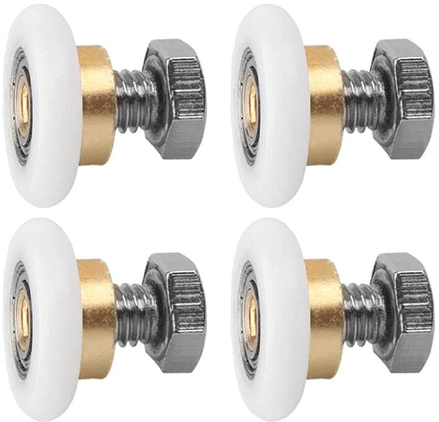 Set van 4 Doucheschuifdeurrollen met 20mm Diameter