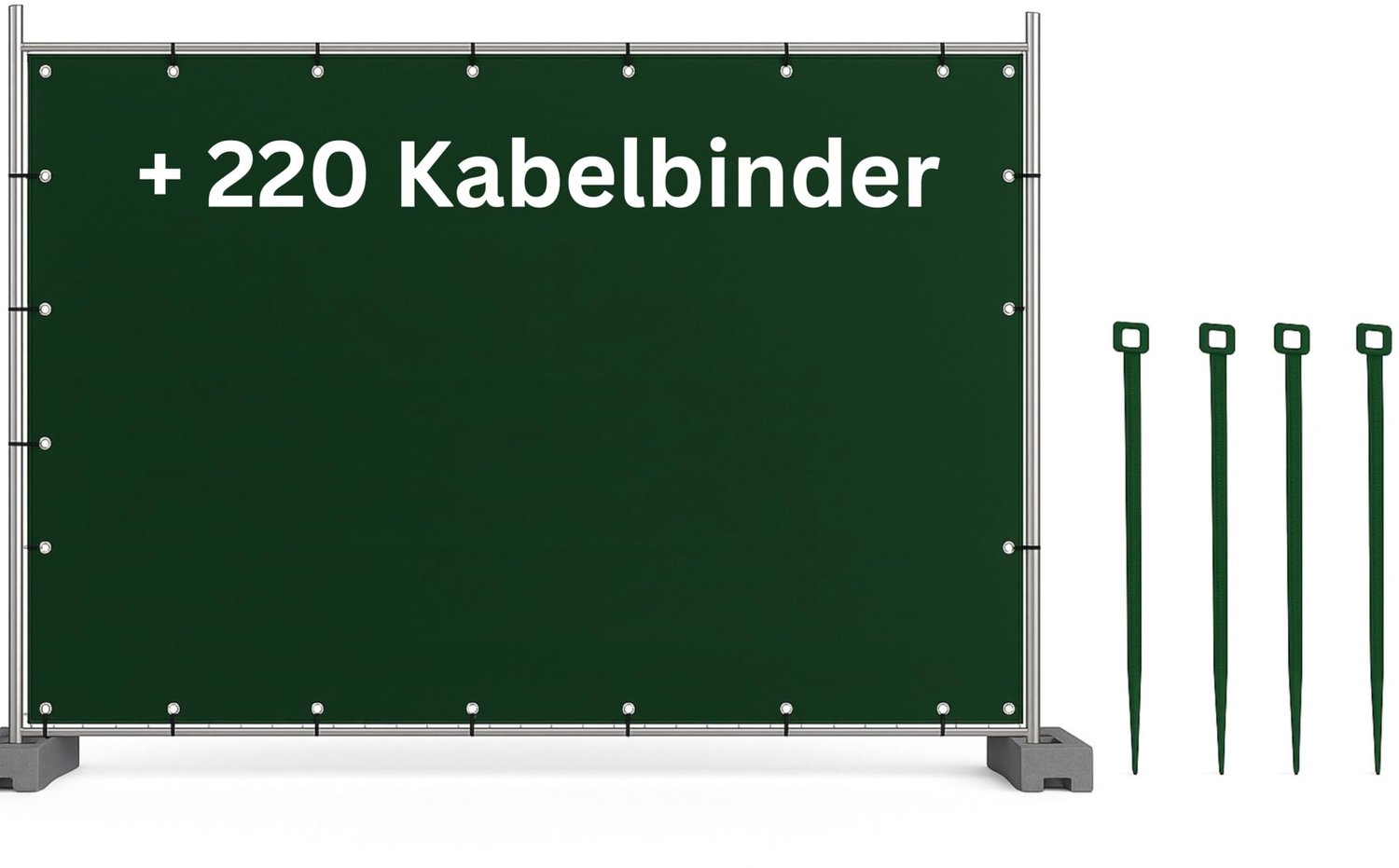Bouwhekzeil - 10 Stuks - Waterdicht en Scheurvast - Groen