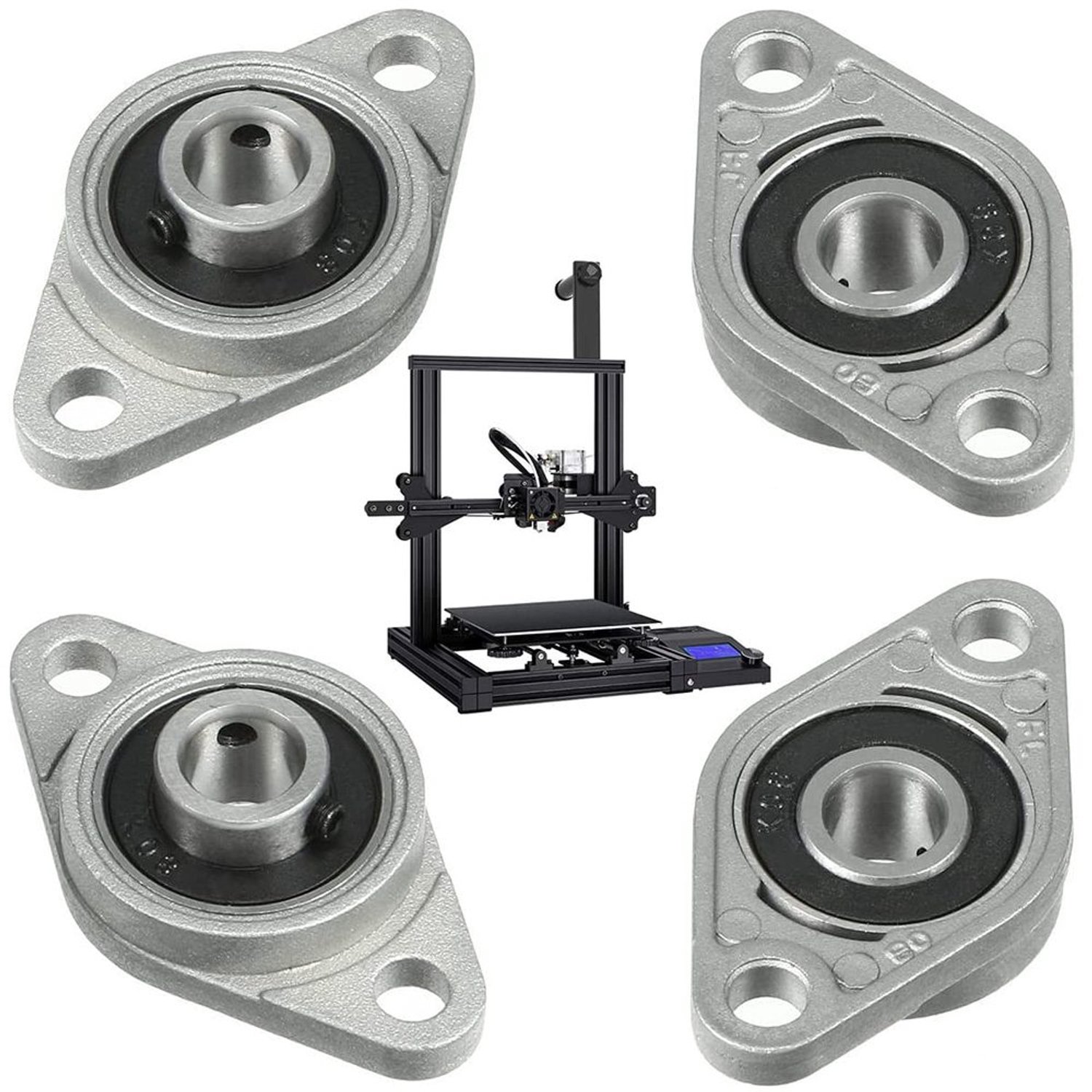 KFL08 Flenslager 8 mm - Zinklegering Lagers voor 3D-drukmachines