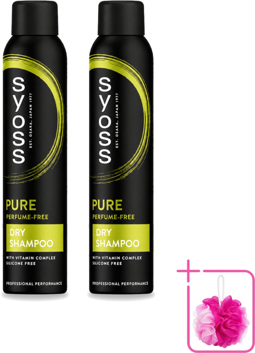 2 x SYOSS - Pure - Perfume Free - Droogshampoo - Shampoo - Langdurige Styling - 200ml - Bulkverpakking - Droogshampoo - Douchemop - Fris haar