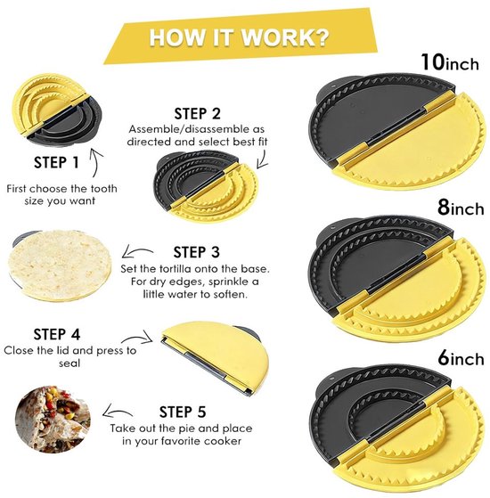 Multifunctionele Ravioli Machine met 3 Verwisselbare Maten — afbeelding 4