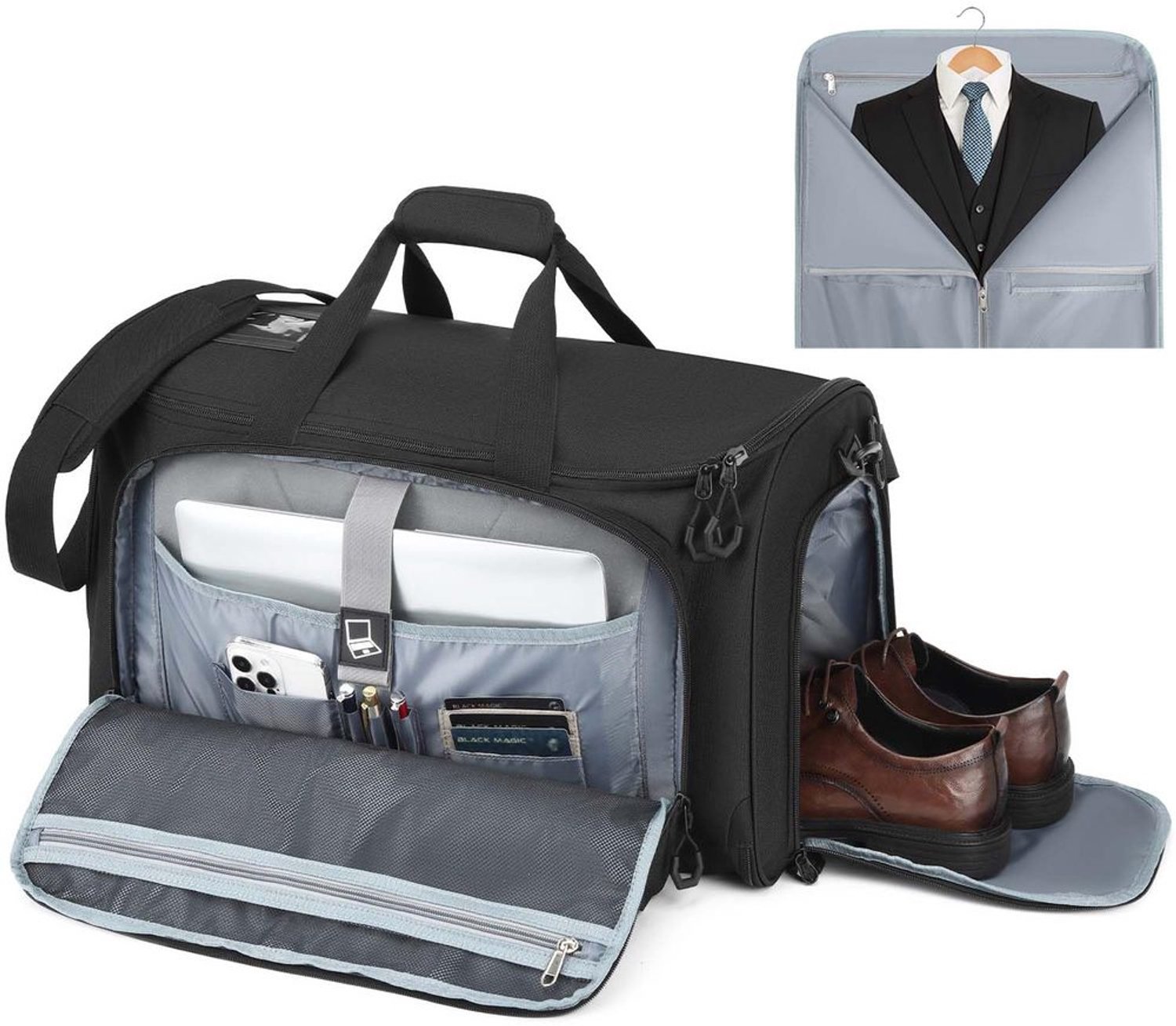 Hiking Garment Bag Unisex Vouwbare Reistas voor Kostuums - 2-in-1 Handbagage voor Zakenreizen