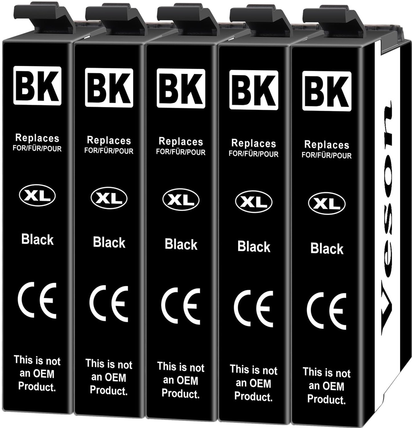 Printercartridges - Geschikt voor Epson 502 502XL, 5 Zwart