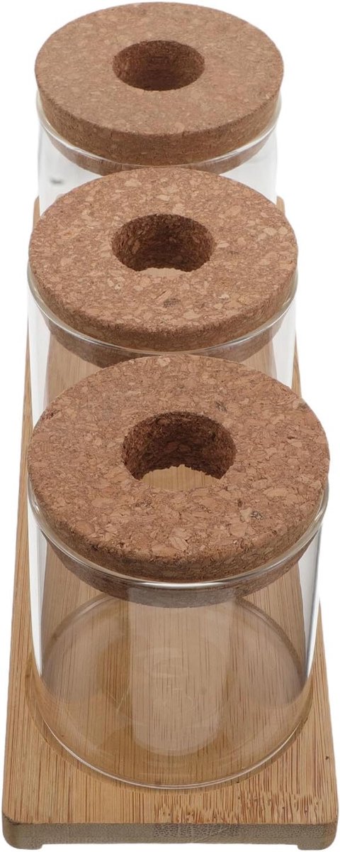 Glazen Plantenvaas met Standaard Deksel Transparante Voortplantingspot voor Vetplanten Terrarium Decoratief Geschikt voor Kantoor Keuken Desktop