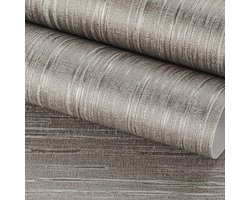 FunStick 40CMX6M Self-Adhesive Wallpaper Kitchen Wall Brown Self-Adhesive Wallpaper Self-Adhesive Living Room Washable Adhesive Film Pattern Furniture