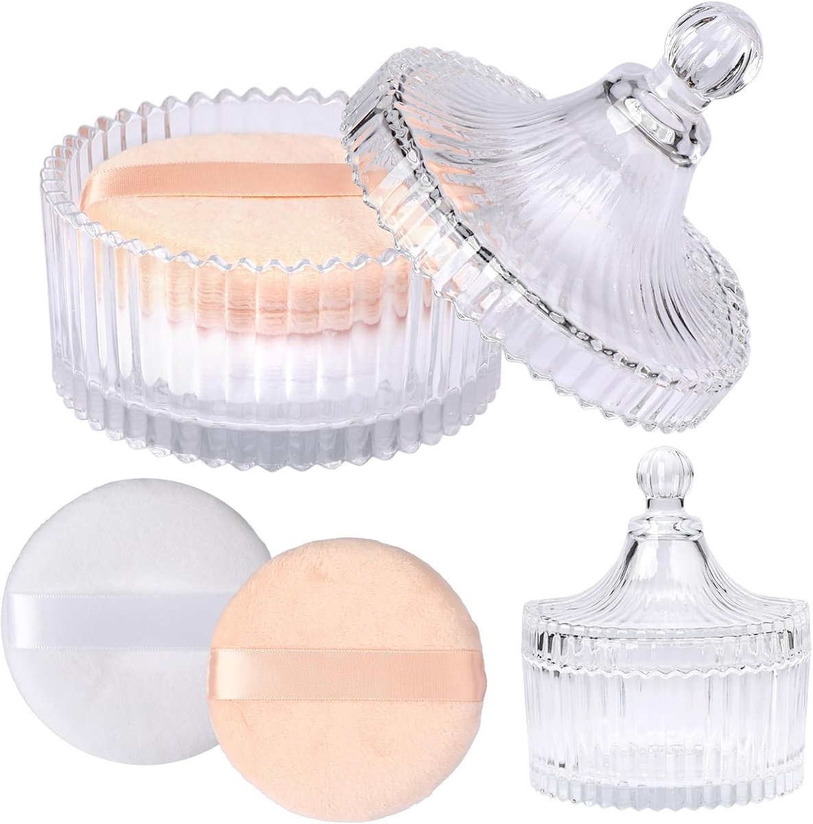 Lege Poederdoos voor Lichaamspoeder, Inclusief Poederkwast, Ideaal voor Reizen, Verjaardagscadeau en Cosmetica