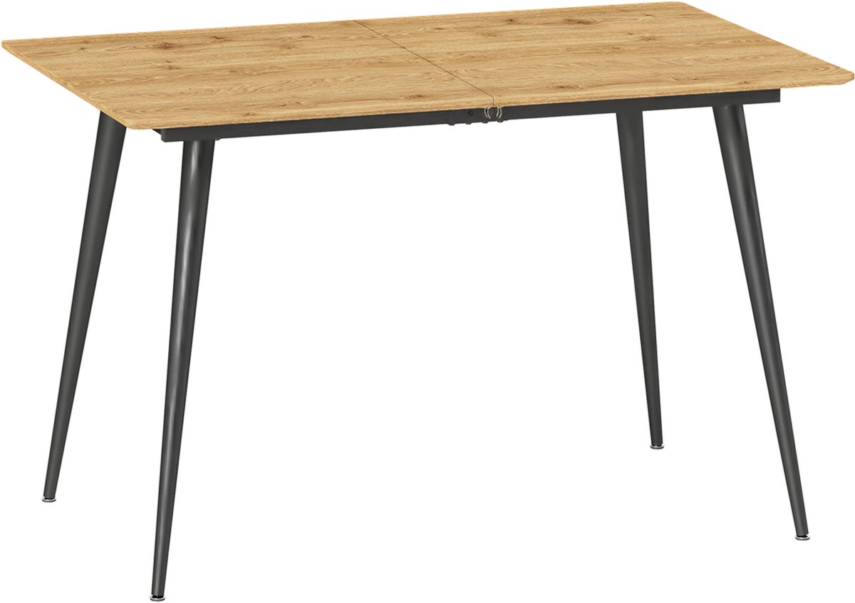 Homona Uitschuifbare eettafel - Voor 6-8 personen - 120/160 x 75 x 77 cm - Natuur