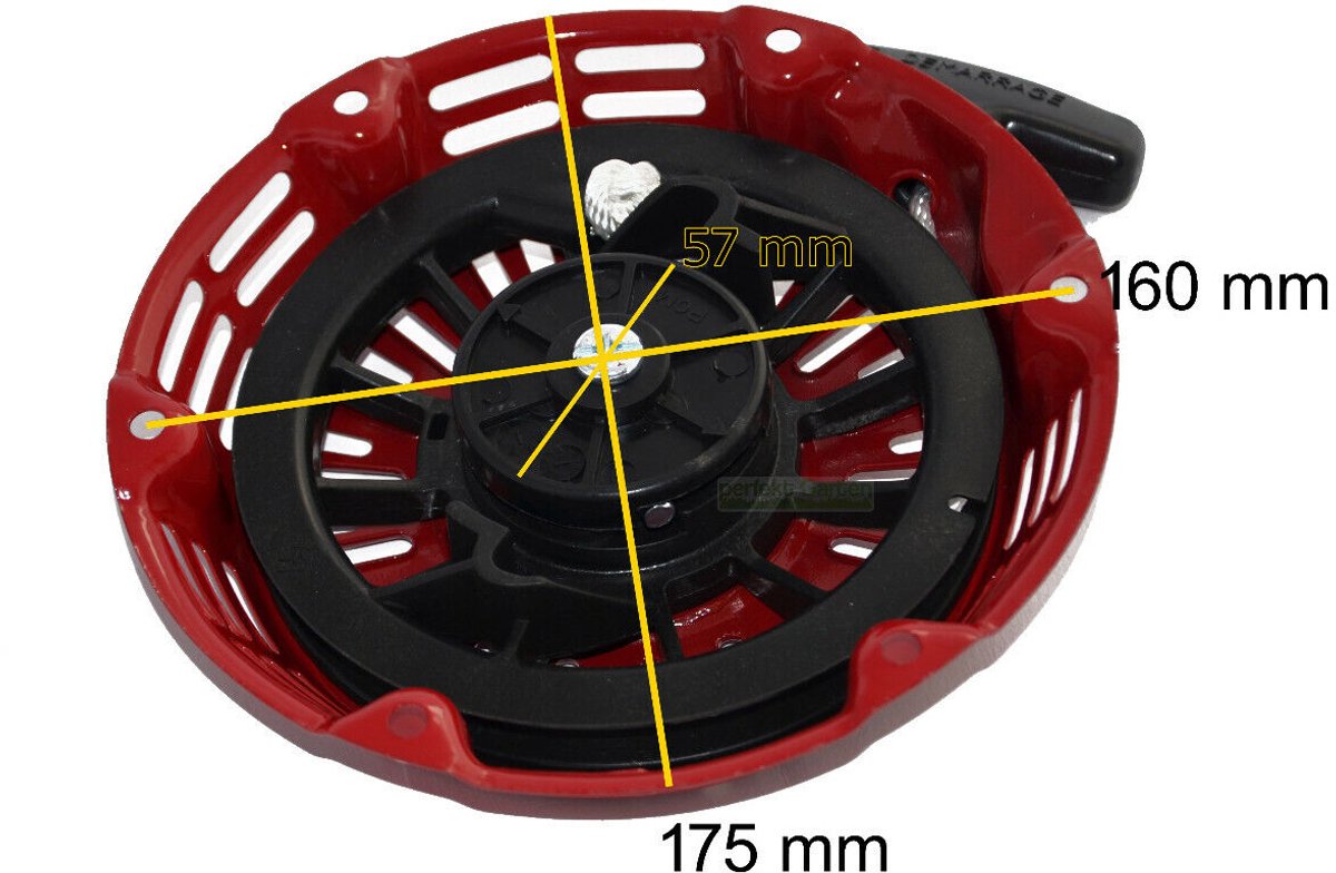 starterskoord voor Honda-motor GX120, GX160, GX200, 5,5 en 6,5 HP – zwarte binnenkant