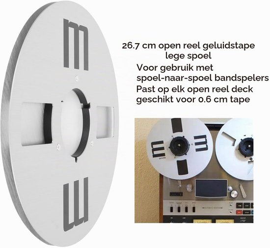 Lege 1/4 10.5 inch roller tape met 4 gaten, universele aluminiumlegering voor open spoelen, audio-opname tape voor opnameapparatuur en geluidsrecorders — afbeelding 4