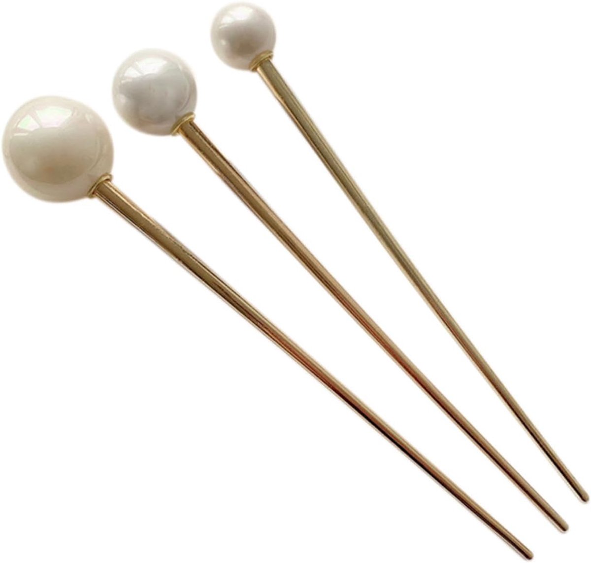 Vintage Metalen Haarstokken met Parels Verschillende Lichtgewicht Duurzaam Elegant Haaraccessoire voor Dames Meisjes Stevig Vastzetten van
