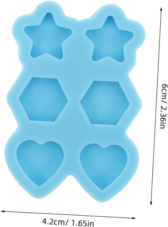 Mallenset - Stervormige Siliconen Mallen Van Hars Epoxy Knutselmallen Grote Hartmallen Voor Het Gieten Van Sieraden — afbeelding 2