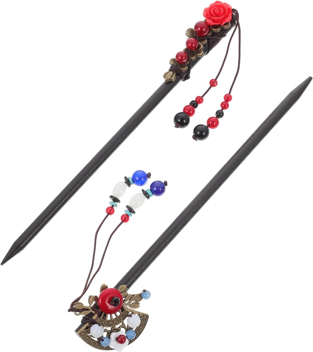 2stuks Delige Ancient Style Haarstokken Decoratieve Haarspelden Voor Meisjes Elegante Haaraccessoires Voor Feestjes Kostuums Kleur Willekeurig