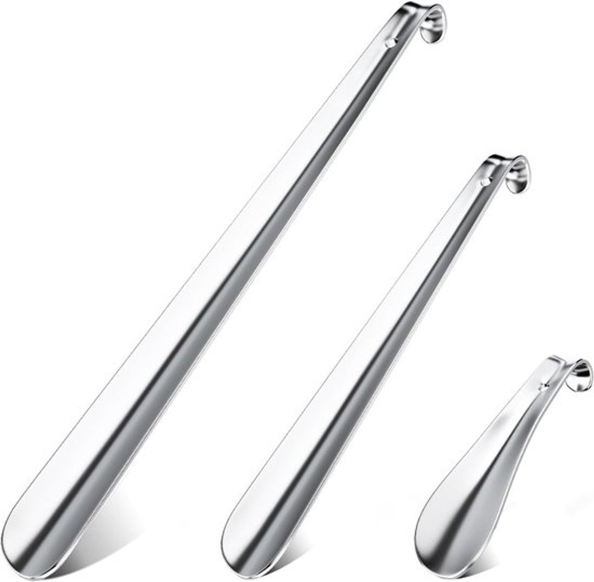 Schoenlepel Set Metaal - Roestvrijstaal - 3-delig 41/29/15 cm