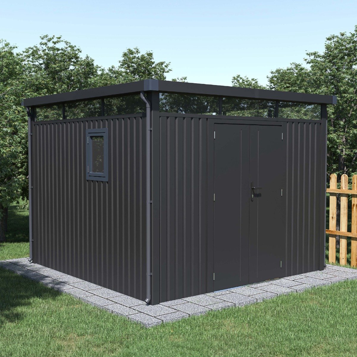 Rockford Lagos 300 metalen tuinhuis antraciet