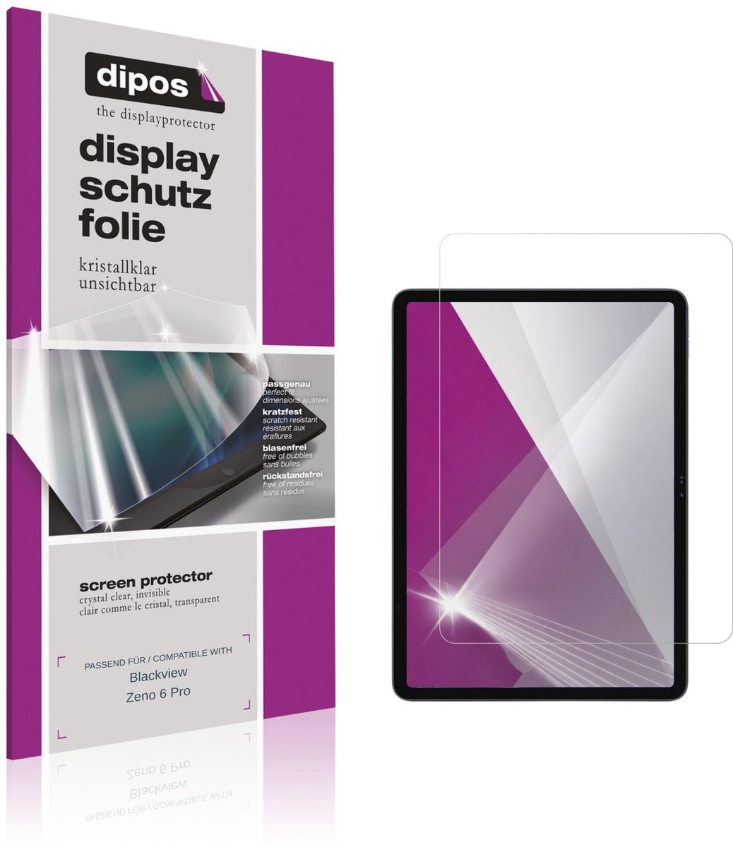 dipos – 2x Beschermfolie geschikt voor Blackview Zeno 6 Pro | Krasbestendige & heldere Screenprotector Ultra-Thin