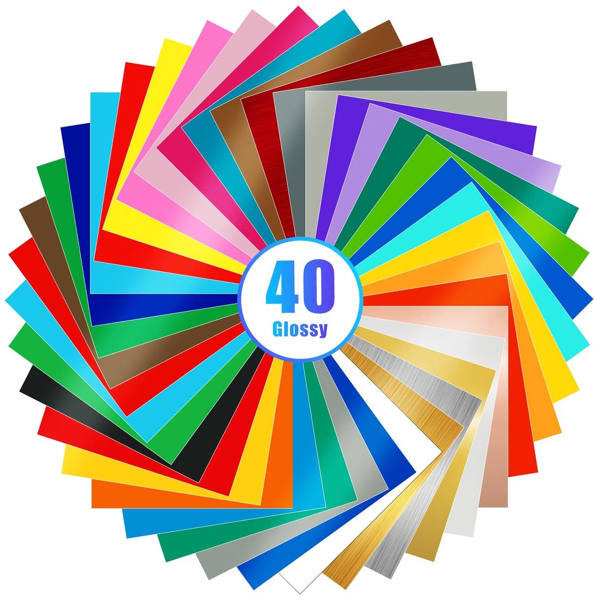 40 Stuks Glanzende Vinyl Bladen voor Creatieve Projecten