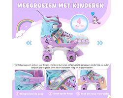 OLYSPM Rolschaatsen voor Kinderen,8 Lichtgevende Wieltjes en 4 Verstelbare Maten,Rolschaatsen Kind met Opbergtas voor - ShopVlot