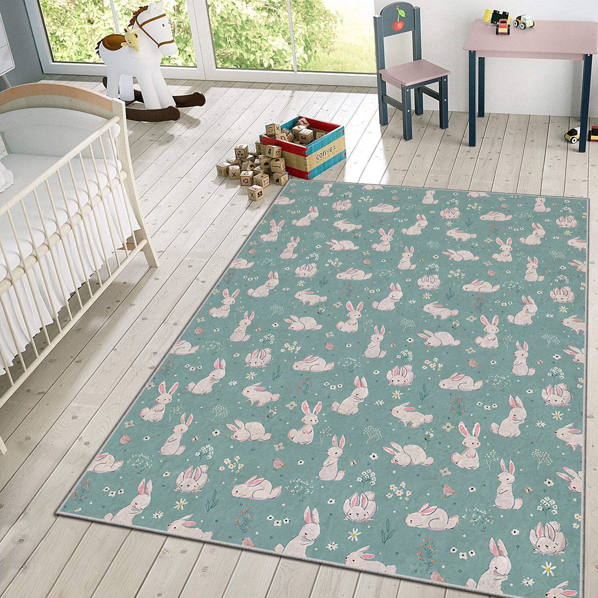 Vloerkleed Kinderkamer - Speelkleed Baby - Speelmat - Speeltapijt - Tapijt voor Kinderkamer - 120*180 cm - Vloerkleed Baby