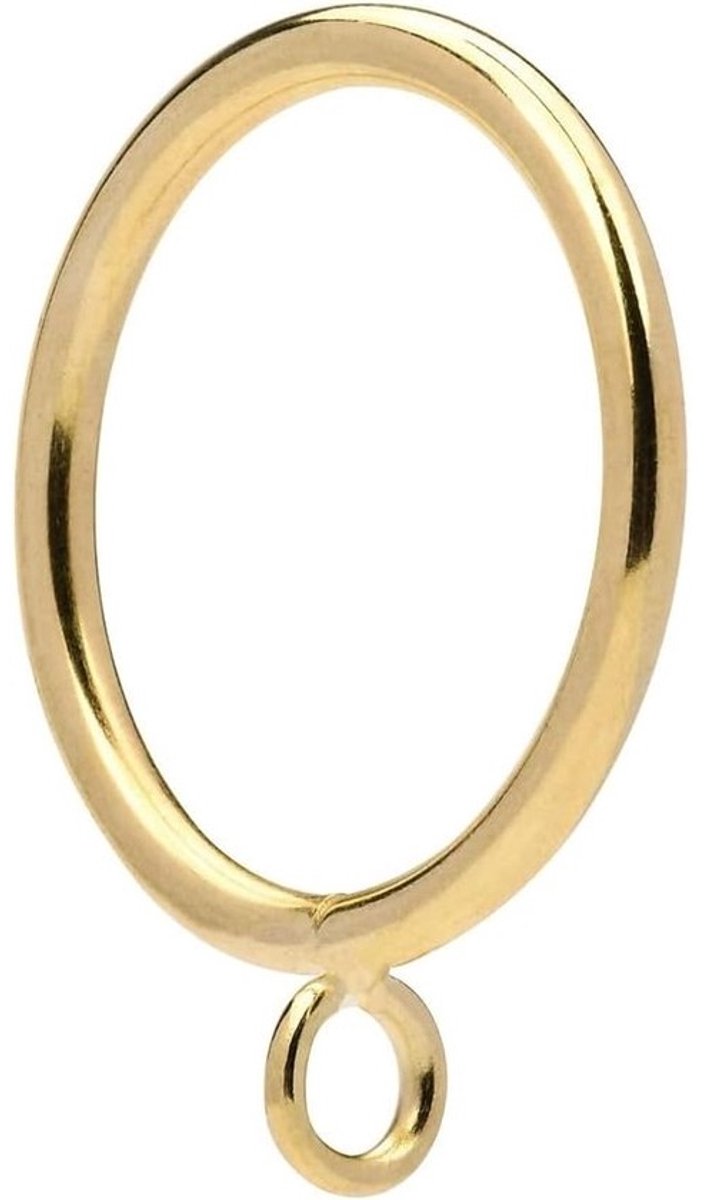 Metalen gordijnringen - Ringetjes - Voor gordijnen ophangen - Met oog - Binnendiameter 15 inch - Goud